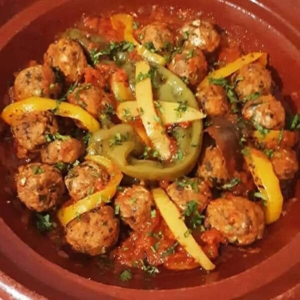 Tajine boulettes de sardines+pain+( jus ou soda) (prêt 24h)